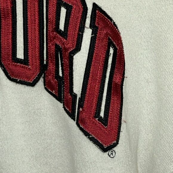 STANFORD🏫🌲HalfZip PullOverPatch HoodieKangaroo🦘Pockets The Wind of Freedom Blows - Picture 4 of 16